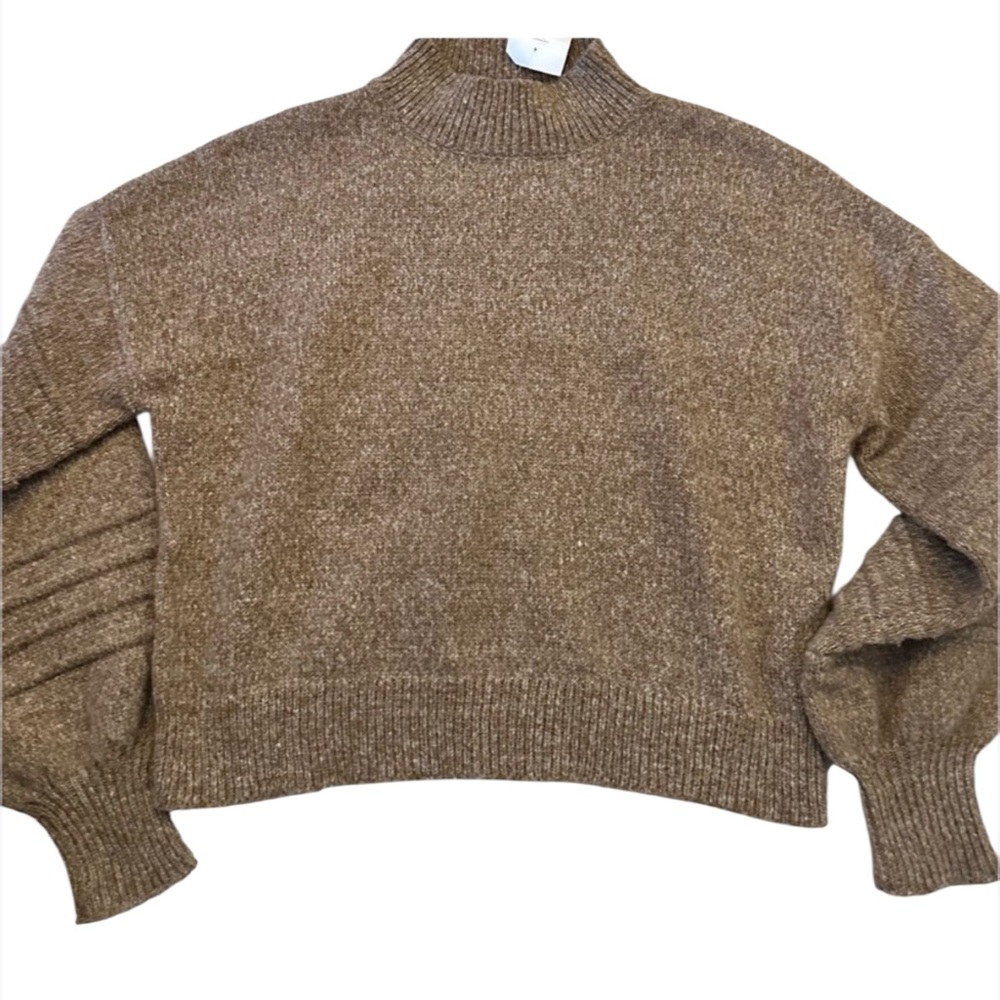 New In Wool‎ Blend Sweater Size M Brown  Pullover Crewneck